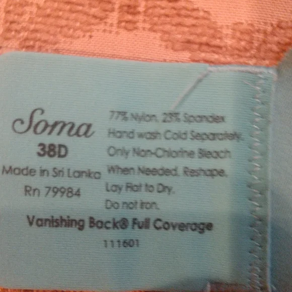 Soma Vanishing Back Bra. 2 for $35 - Picture 4 of 4